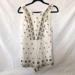 White bohemian romper